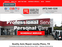 Tablet Screenshot of marlowautomotive.com
